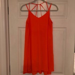 Orange flowy dress